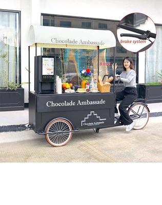 220V/380V Voltage Tricycle Food Truck Móvel para Design Street Ice Cream Cart