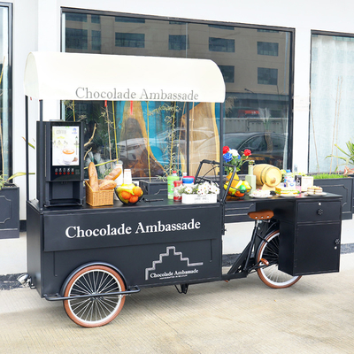 220V/380V Voltage Tricycle Food Truck Móvel para Design Street Ice Cream Cart