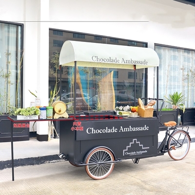 Vegetais Matéria-Prima Carrinho de sorvete comercial Refrigerador Triciclo Congelador Carrinho de bicicleta