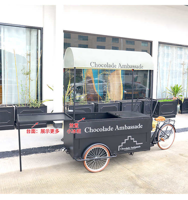 Vegetais Matéria-Prima Carrinho de sorvete comercial Refrigerador Triciclo Congelador Carrinho de bicicleta
