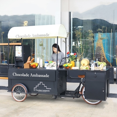 Vegetais Matéria-Prima Carrinho de sorvete comercial Refrigerador Triciclo Congelador Carrinho de bicicleta