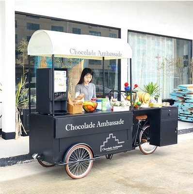 Vegetais Matéria-Prima Carrinho de sorvete comercial Refrigerador Triciclo Congelador Carrinho de bicicleta