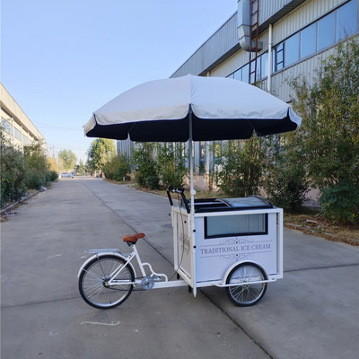 220*87*240cm Triciclo de sorvete com congelador e operação conveniente
