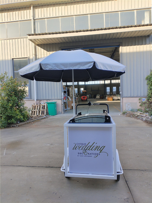 Snack Food Ice Cream Push Cart Tricycle Equipamento de cozinha personalizado com rodas