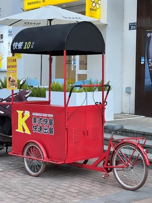 Melhore a sua bebida com um carrinho de sorvete personalizado Triciclo Alimentos Carrinho de café Bicicleta