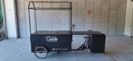 Caminhão de comida triciclo elétrico com tensão personalizada e aço galvanizado de calibre pesado