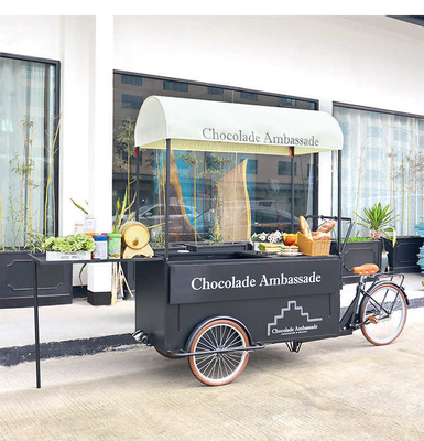 Alta produtividade 277*210*70cm Carrinho de alimentos comercial triciclo para negócios alimentares móveis