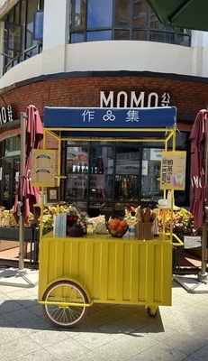 Longa vida útil Triciclos Bicicleta Container Food Truck Quiosque Bat Street Food Triciclo Hot Food Van