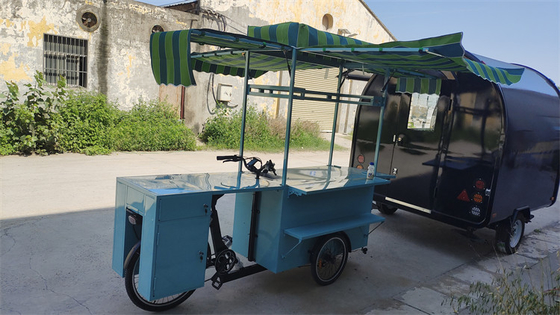 Carrinho de comida elétrico de triciclo com características convenientes e tamanho de 2500*620*2250mm