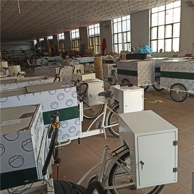 Cesto e Mesa de Trabalho Elétrico Cargo Bike Trailer para transporte móvel de alimentos