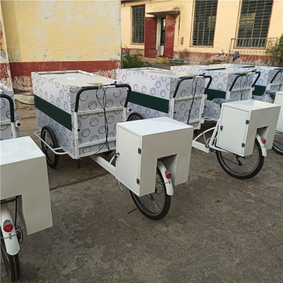 Cesto e Mesa de Trabalho Elétrico Cargo Bike Trailer para transporte móvel de alimentos