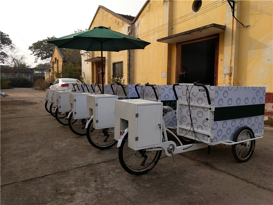 Cesto e Mesa de Trabalho Elétrico Cargo Bike Trailer para transporte móvel de alimentos