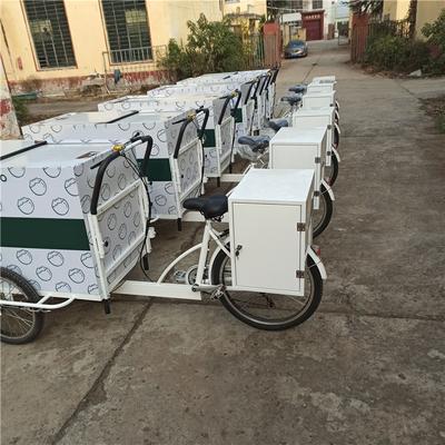 Cesto e Mesa de Trabalho Elétrico Cargo Bike Trailer para transporte móvel de alimentos