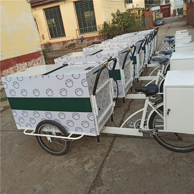 Cesto e Mesa de Trabalho Elétrico Cargo Bike Trailer para transporte móvel de alimentos