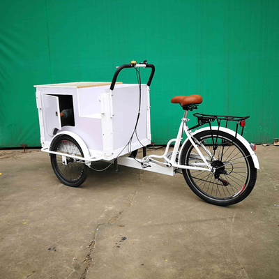 Transporte marítimo Dimensão personalizada para carrinhos de venda de rua Carrinho de comida Bicicleta de café