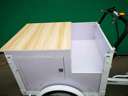 Transporte marítimo Dimensão personalizada para carrinhos de venda de rua Carrinho de comida Bicicleta de café