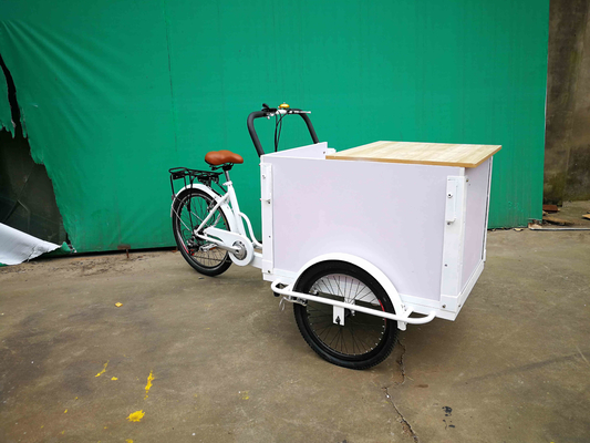 Transporte marítimo Dimensão personalizada para carrinhos de venda de rua Carrinho de comida Bicicleta de café
