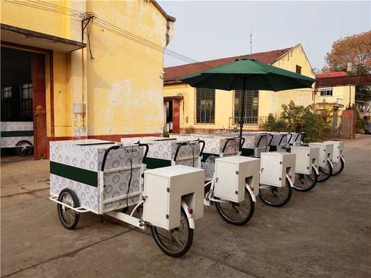 Carrinho de comida triciclo personalizado para boa venda de café Vending Cafe Bike