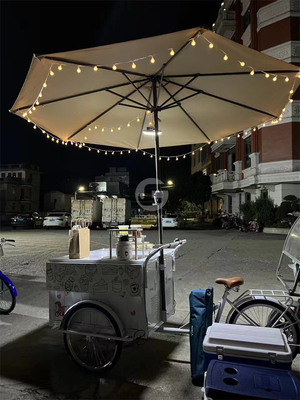 Carrinhos móveis de comida bicicletas bicicletas nozes lanche carrinho de comida com e carrinho móvel de cachorro quente