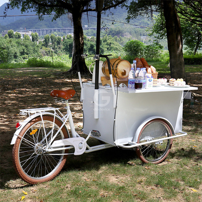 100kg Retro Coffee Bike para Street Mobile Café Trike Loja de Bicicletas Fast Food Carro de bicicletas