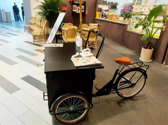 100kg Retro Coffee Bike para Street Mobile Café Trike Loja de Bicicletas Fast Food Carro de bicicletas