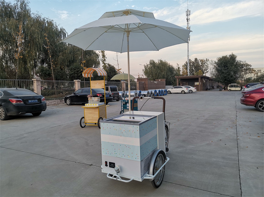 214*83*240cm bicicleta comercial de café para bebidas quentes e chá triciclo de aço inoxidável