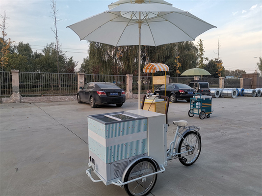 214*83*240cm bicicleta comercial de café para bebidas quentes e chá triciclo de aço inoxidável