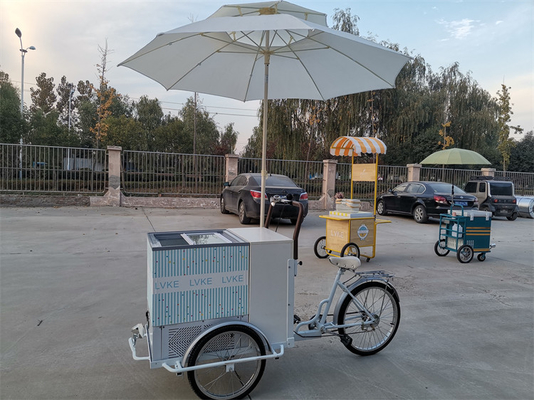 214*83*240cm Móvel Pequeno Sorvete Triciclo Bolo Quiosque Cerveja Trike Fast Food Bicicleta Após o Serviço Apoio Online