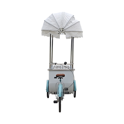 Bicicleta de sorvete congelador Bicicleta de comida móvel para loja Frito Frango Hambúrguer Pizza Grill
