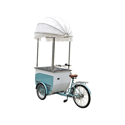 Bicicleta de sorvete congelador Bicicleta de comida móvel para loja Frito Frango Hambúrguer Pizza Grill