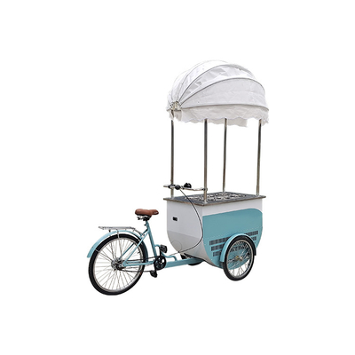 Bicicleta de sorvete congelador Bicicleta de comida móvel para loja Frito Frango Hambúrguer Pizza Grill