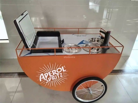 Bicicleta de café de 3 rodas de alta produtividade para quiosque de café e chá de bolha móvel de rua