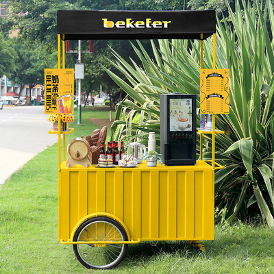 Mercado dos EUA Customize Ice Cream Bike Food Carts com Capacidade de 100kg