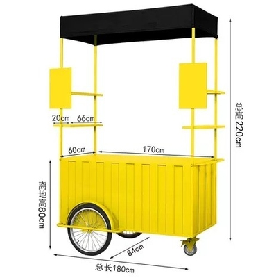 Ice Cream Tricycle Trailer Food Bike com alta produção e longa vida útil