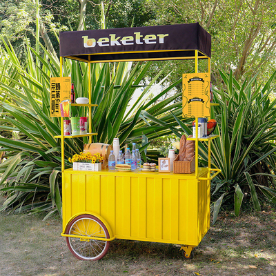 110v/220v Voltage Outdoor Fast Food Kiosk Ice Cream Bike para vendas de lanches ao ar livre