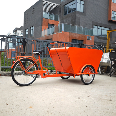 Carrinho de bicicletas móvel de triciclo com guarda-chuva