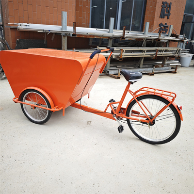 Carrinho de bicicletas móvel de triciclo com guarda-chuva