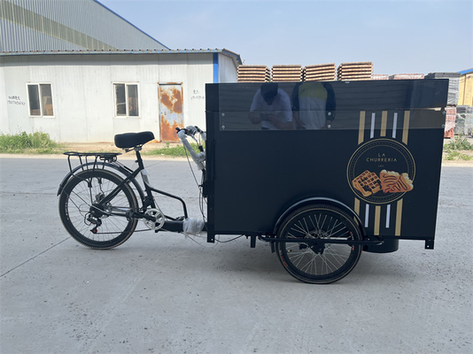 Triciclo de bebidas elétricas e móveis personalizados para venda de fast food e carrinho de café