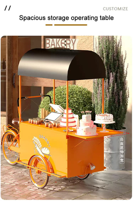 Entrega de alimentos Carrinho de bicicleta Triciclo Produtividade elevada sustentável