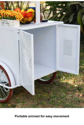 Carrinho de bicicleta de novo design para barista móvel