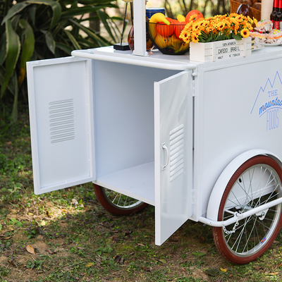 Bicicleta de café Carrinho de empurrão Triciclo personalizável para café móvel