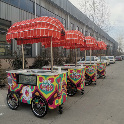 2023 Novo design de café triciclo bicicleta carrinho de comida para negócios móveis Carrinho de sorvete Gelato Bike