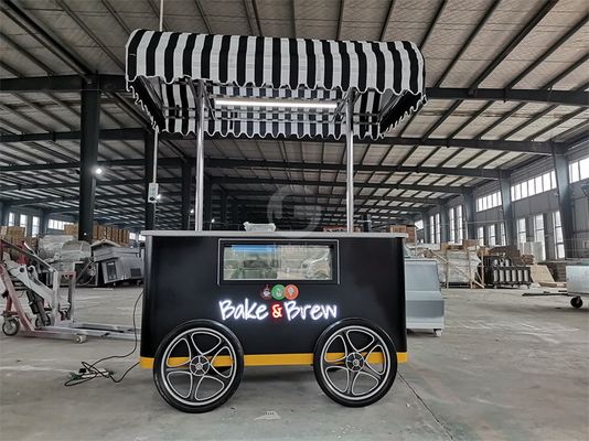Carrinhos de café multifunção Carrinhos de alimentos Carrinhos móveis de comida para sorvete