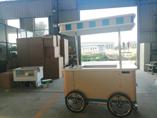 Carrinho de venda de sorvete frito de triciclo de baixo preço para venda