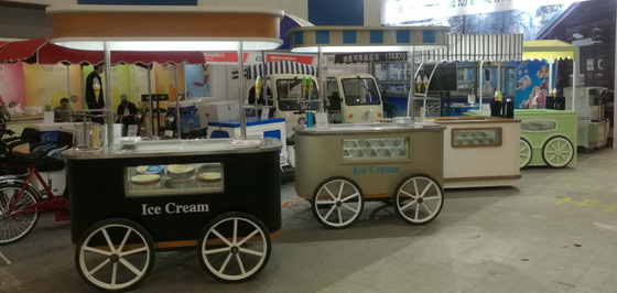 Carrinho de gelado móvel Carrinho de gelado com rodas para venda