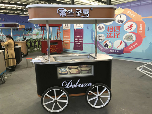 Carrinho de gelado móvel Carrinho de gelado com rodas para venda