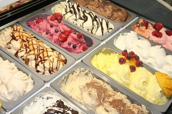Venda Quente Barata gelado gelado display congelador carrinho de sorvete italiano
