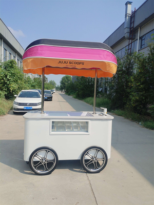 Caminhão de alta qualidade de alimentos gelados Display Cabinet Gelato Pops Ice Cream Gelato Carrinho de empurrão