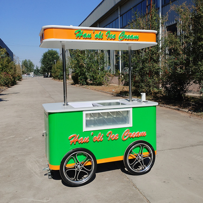 OEM CE aprovado 4 rodas Cargo Bike com congelador Carrinhos de venda de alimentos para venda sorvete triciclo elétrico