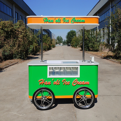 OEM CE aprovado 4 rodas Cargo Bike com congelador Carrinhos de venda de alimentos para venda sorvete triciclo elétrico
